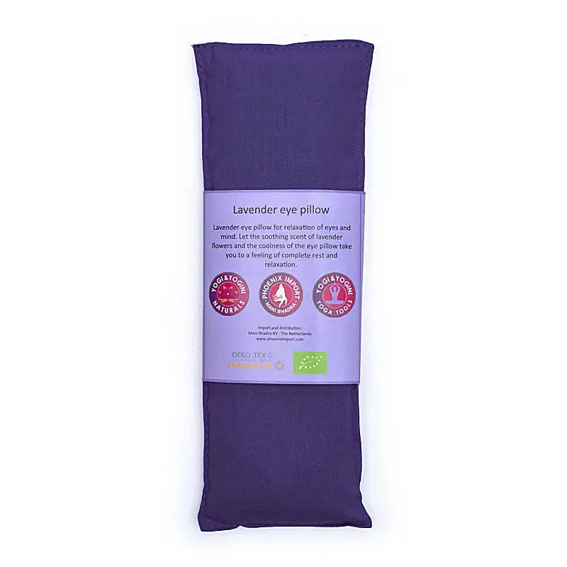 Almofada de olhos roxa com lavanda e sementes de linho